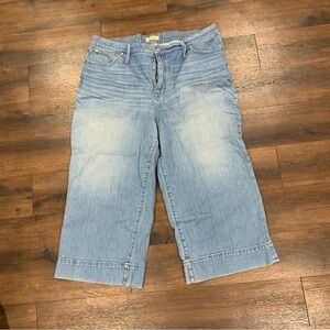 Madewell Light Blue Wide Leg Cropped Women's Jeans